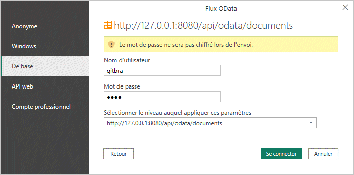 Authenticate for OData